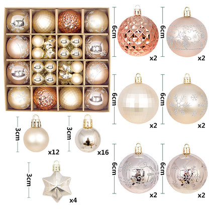 44pcs Christmas Ornaments Set with Decorative Balls