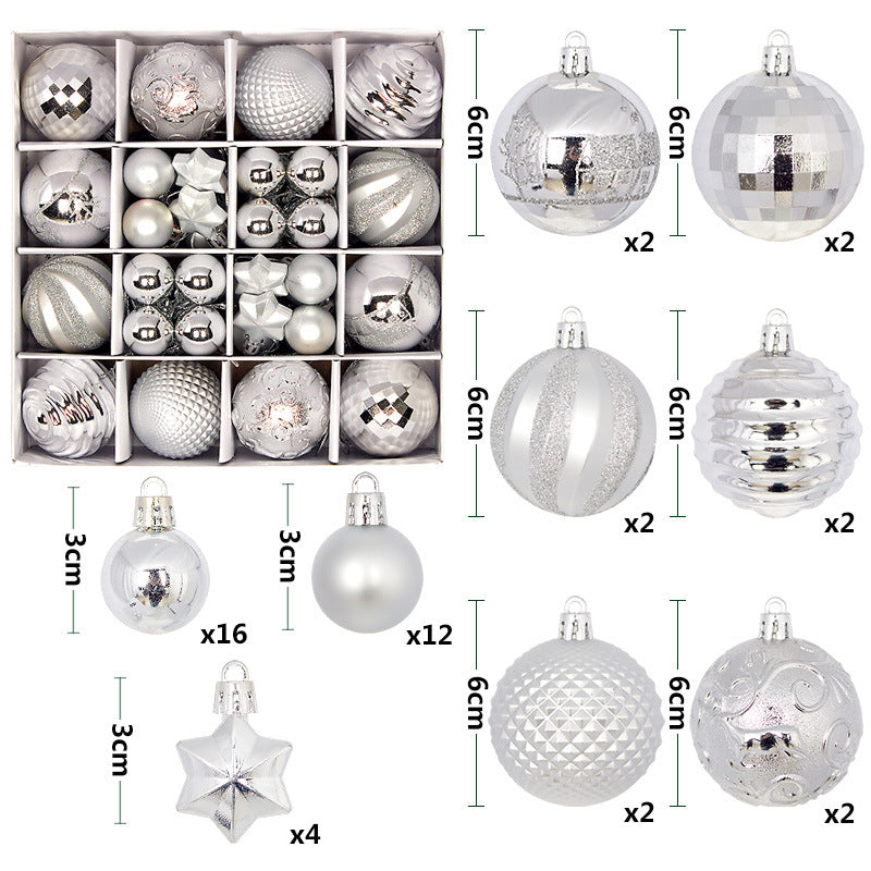 44pcs Christmas Ornaments Set with Decorative Balls