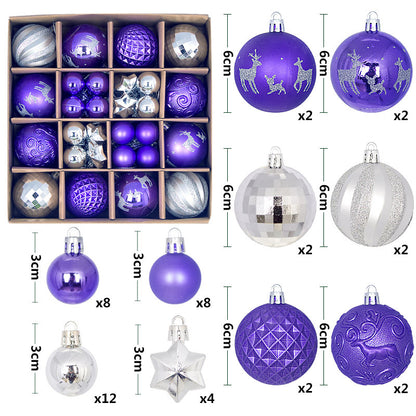 44pcs Christmas Ornaments Set with Decorative Balls